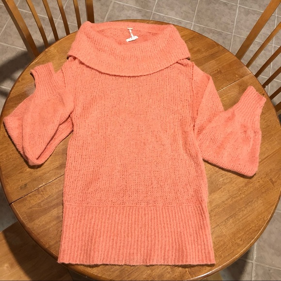 Free People Ophelia Pullover Alpaca Oversized Knit Sweater in Peach M - Picture 2 of 16